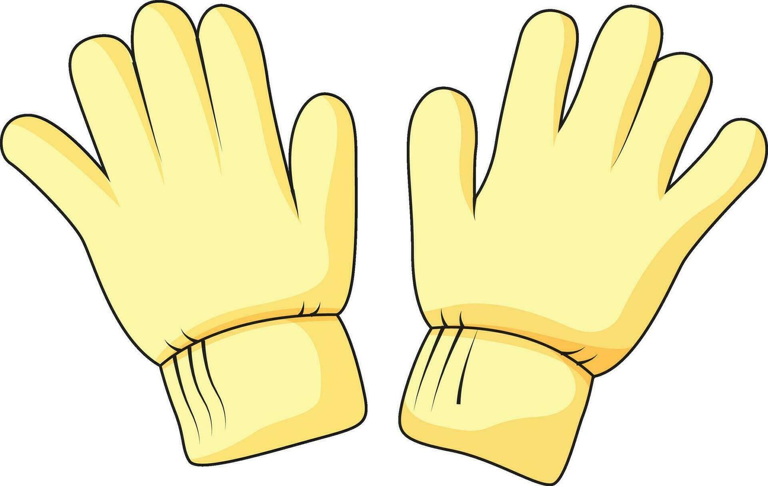 Hand gloves isolated vector on white background