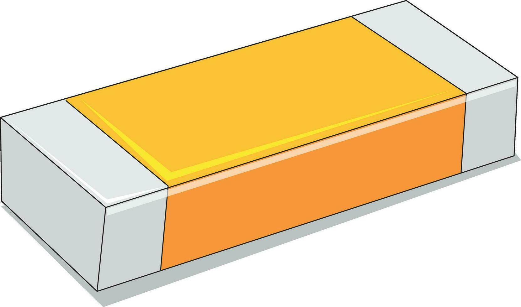 Eraser isolated vector on white background
