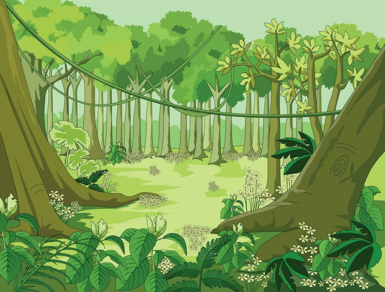 Ilustración de vector de bosque