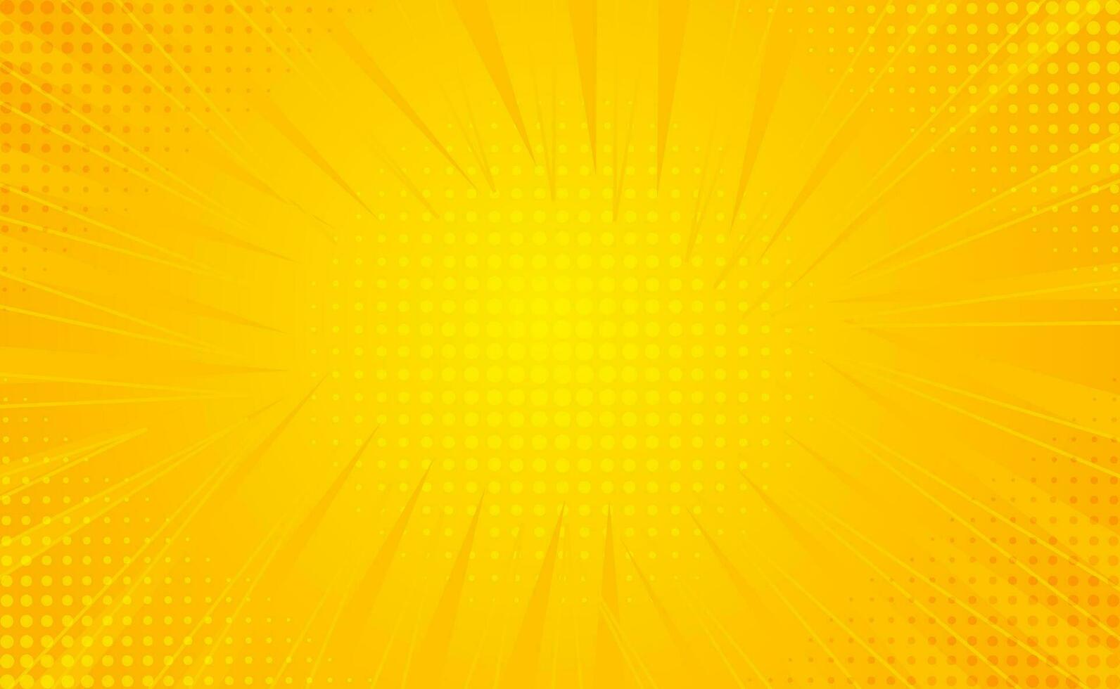 Sun light rays sun pop art Retro vintage style background with orange color. Comic book pop art strip radial backdrop halftone Abstract summer sunny Vintage radial background. vector