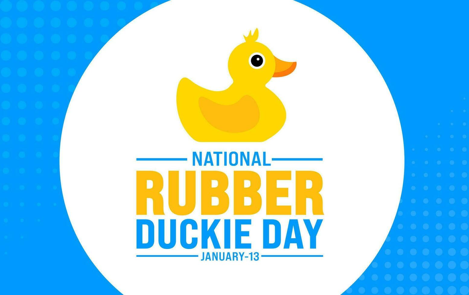 Rubber Duckie Day background design template use to background, banner, placard, card, book cover,  and poster design template with text inscription and standard color. vector illustration.