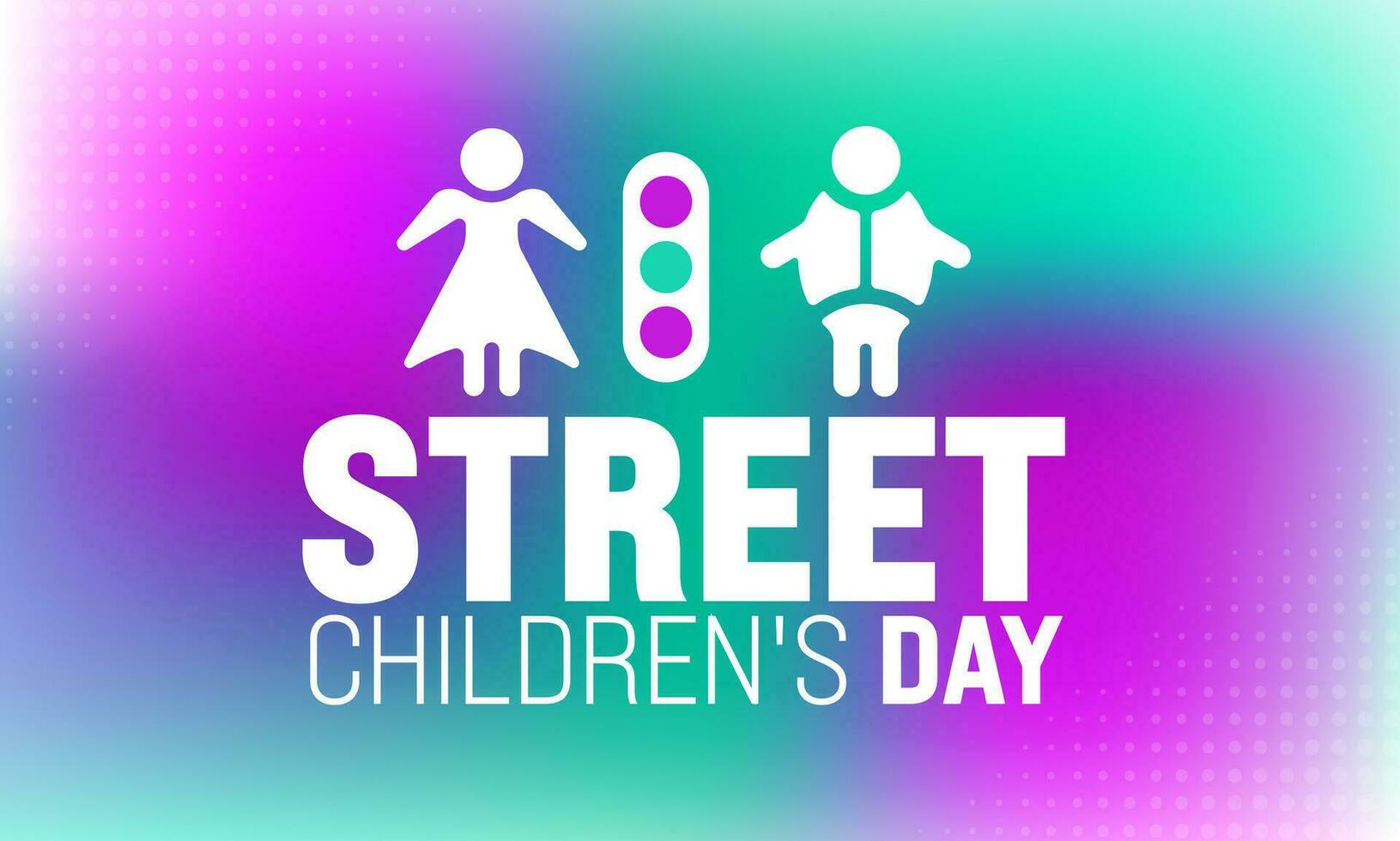 Street Children's day background design template use to background, banner, placard, card, book cover,  and poster design template with text inscription and standard color. vector