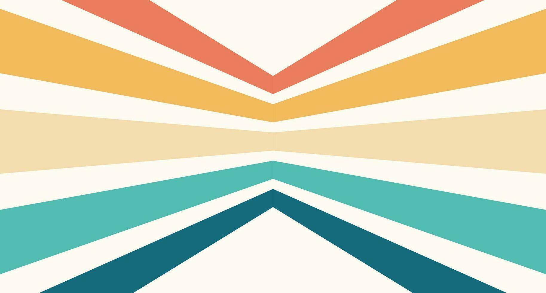 Abstract Colorful vintage 60s and 70s Hippie Retro Minimal stylish Sun and rainbow swirl pattern wallpaper background of rainbow groovy Wavy Line design with dirty texture. vector