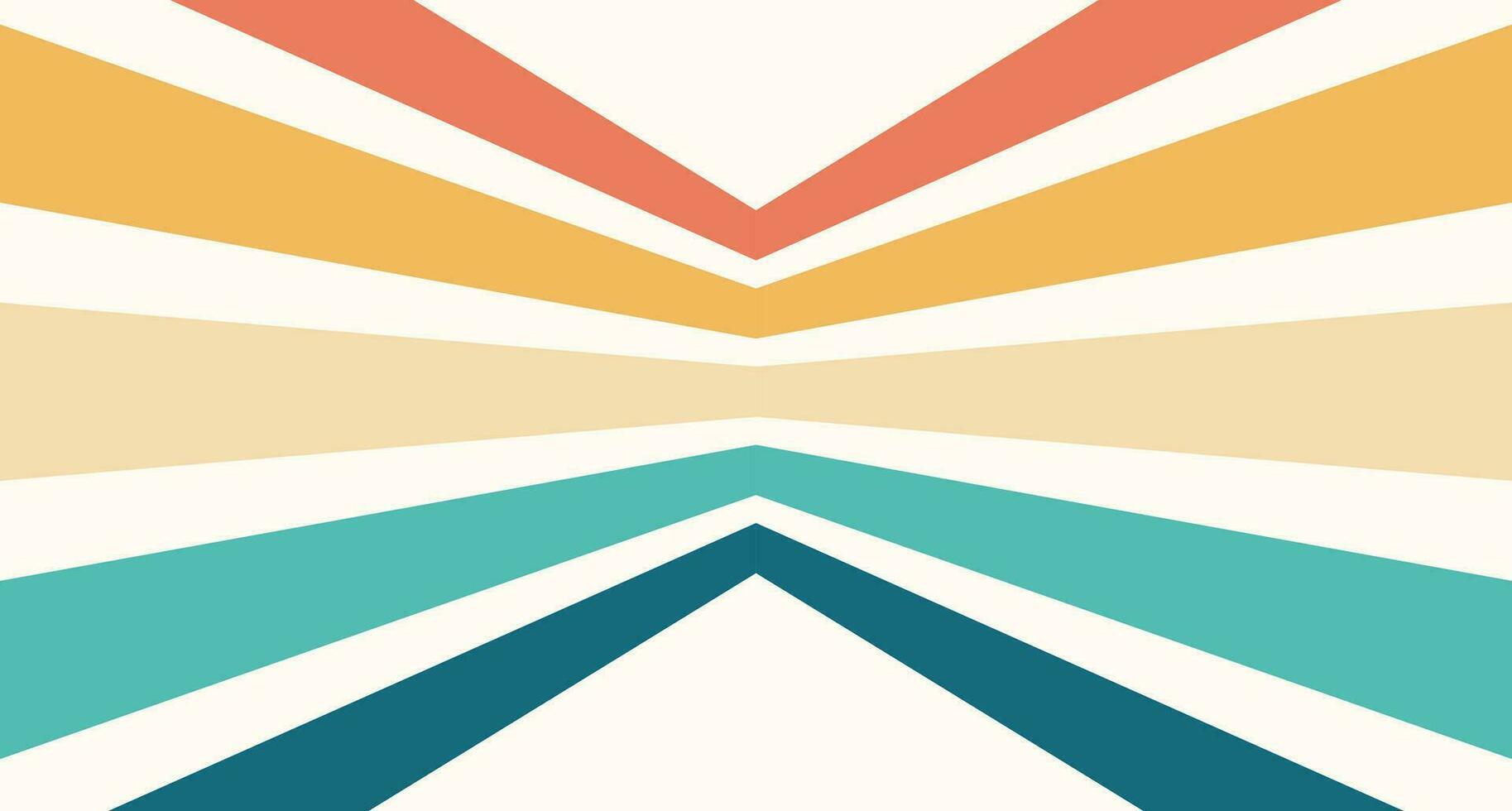 Abstract Colorful vintage 60s and 70s Hippie Retro Minimal stylish Sun and rainbow swirl pattern wallpaper background of rainbow groovy Wavy Line design with dirty texture. vector