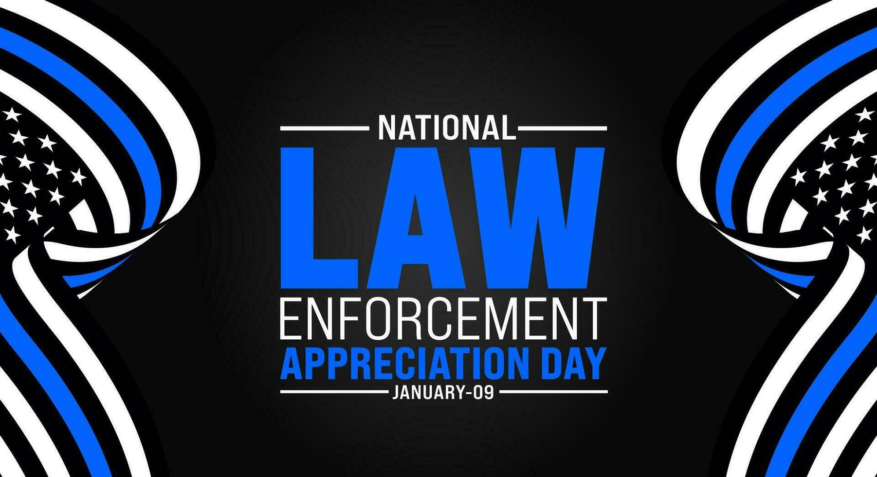 Law enforcement appreciation day background design template use to