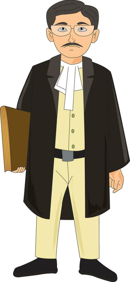 Lawyer holding a file in hand vector
