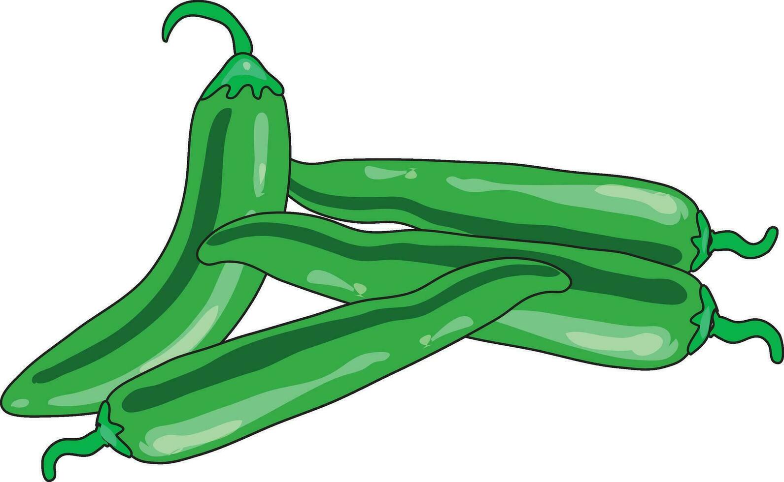 verde chiles vector ilustración