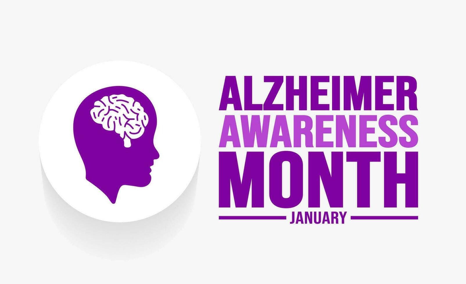 January is Alzheimer Awareness Month background template. Holiday concept. background, banner, placard, card, and poster design template with text inscription and standard color. vector illustration.