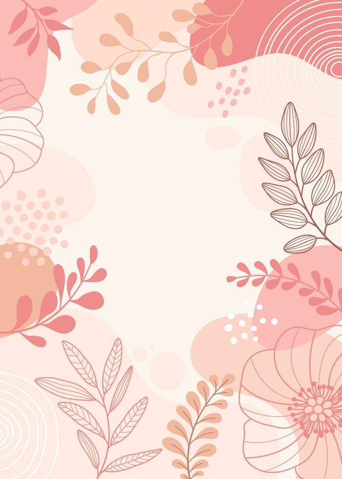 Design banner frame flower Spring background with beautiful. flower background for design. Colorful background with tropical plants vector