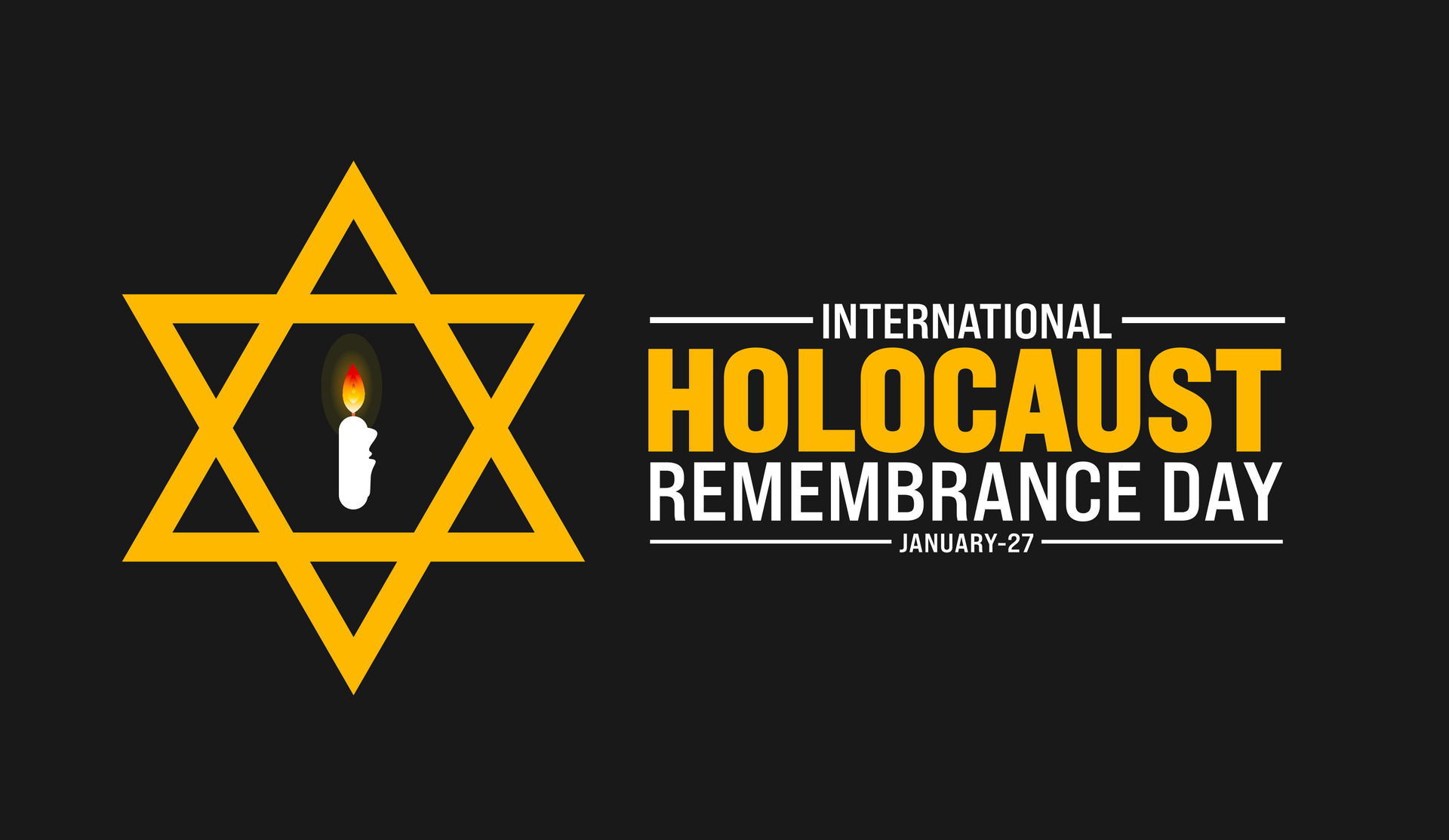International Holocaust Remembrance Day background design template use