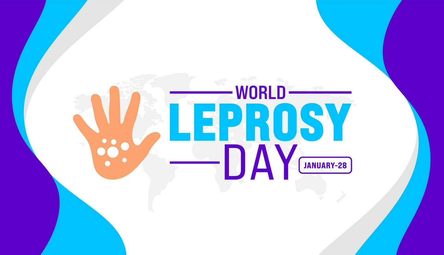 World Leprosy Day background design template use to background, banner, placard, card, book cover,  and poster design template with text inscription and standard color. vector illustration.