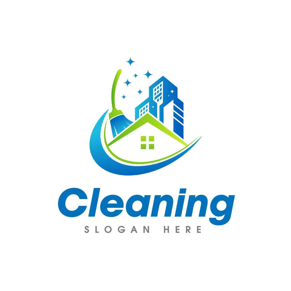 Cleaning Service Business Logo Symbol Icon Design Template vector