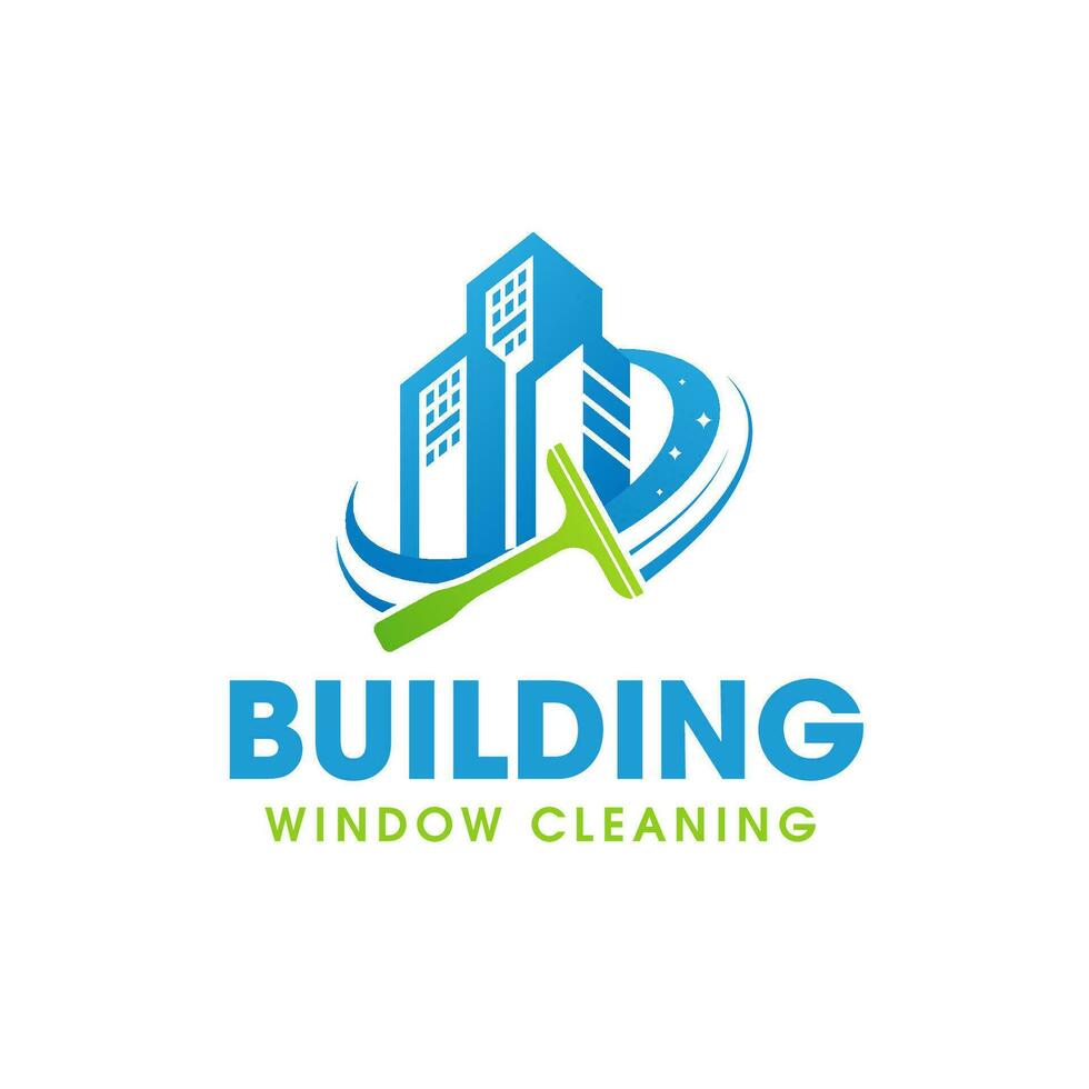 Building Cleaning Service Logo Symbol Icon Design Template vector