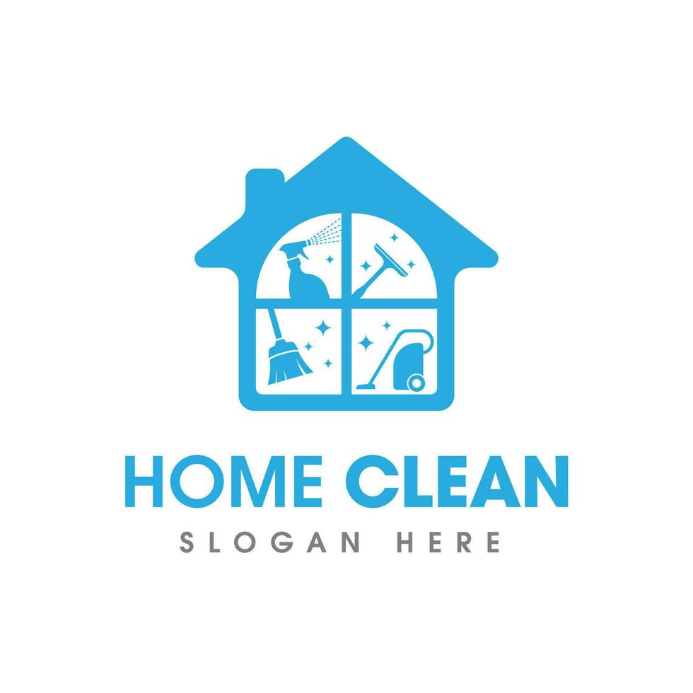 House Cleaning Service Business Logo Symbol Icon Design Template vector