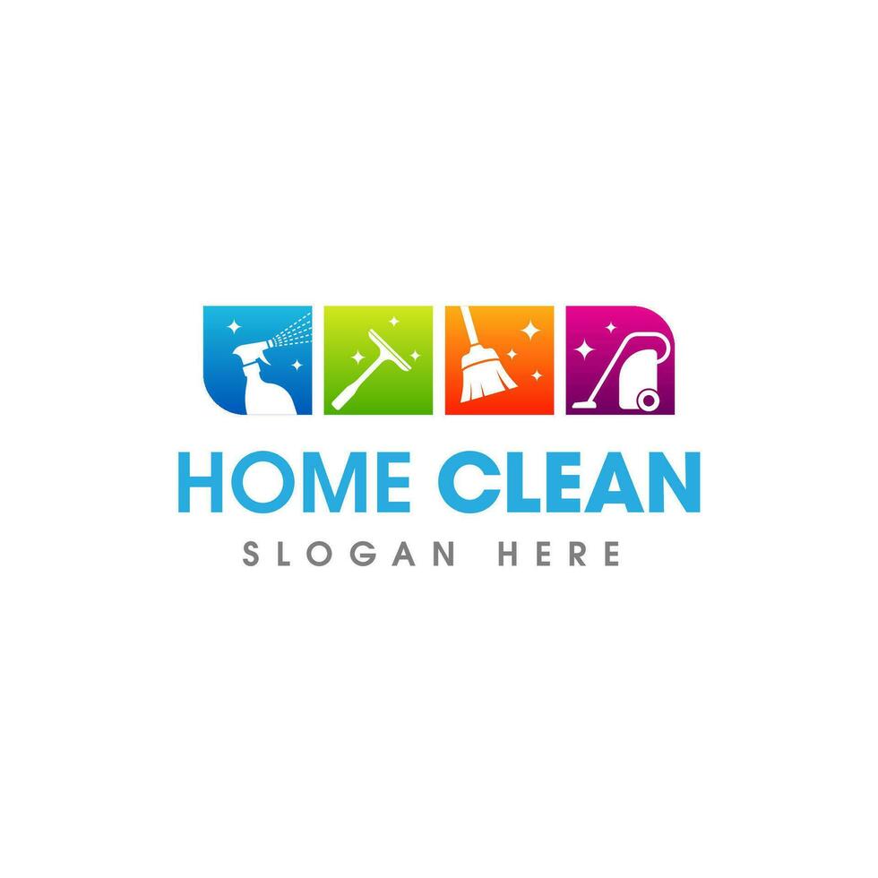 Creative Cleaning Service Business Logo Symbol Icon Design Template vector