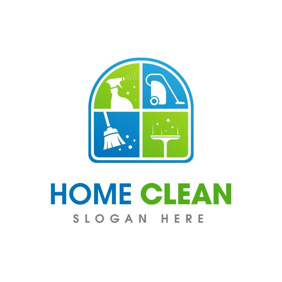 House Cleaning Service Business Logo Symbol Icon Design Template vector