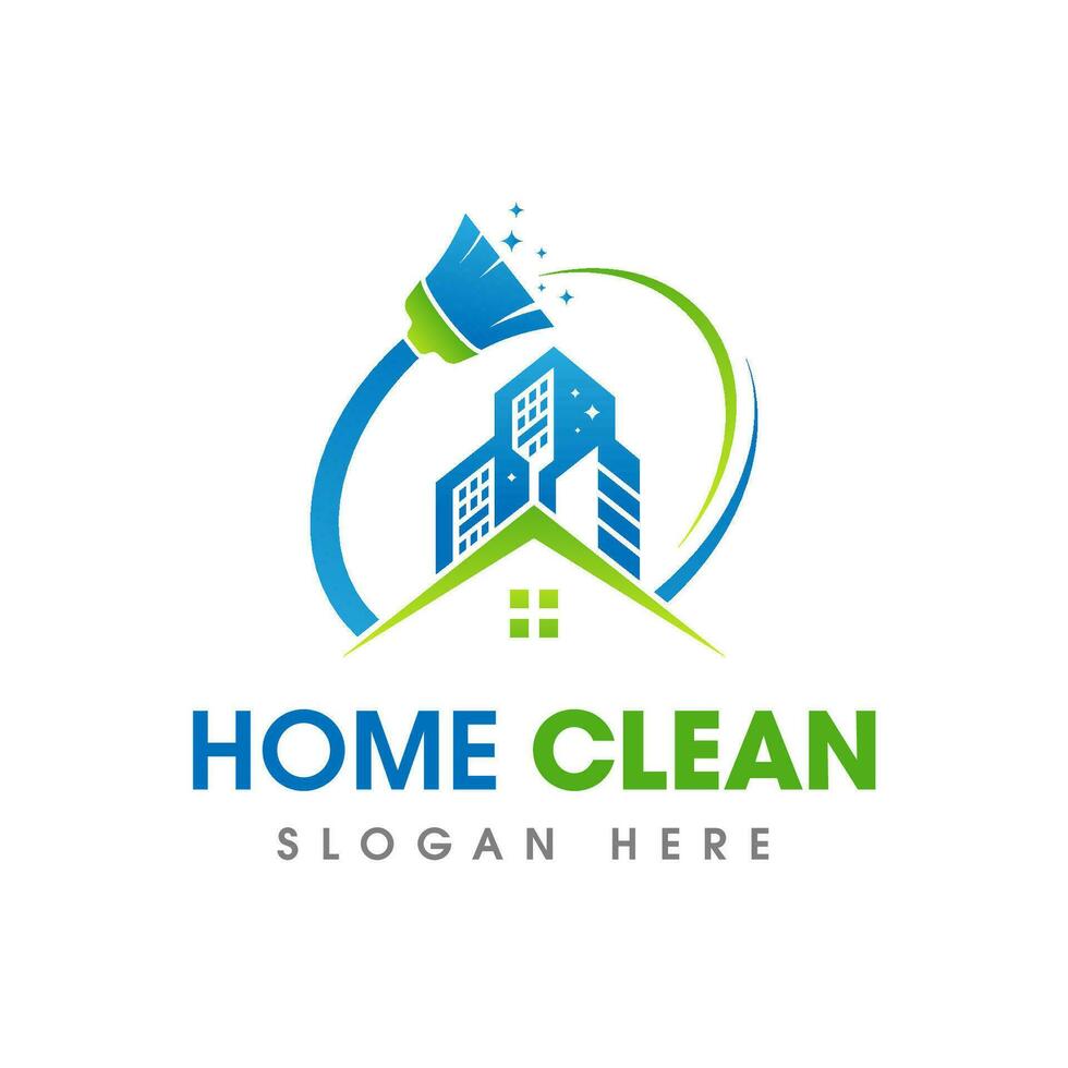 House Cleaning Service Business Logo Symbol Icon Design Template vector