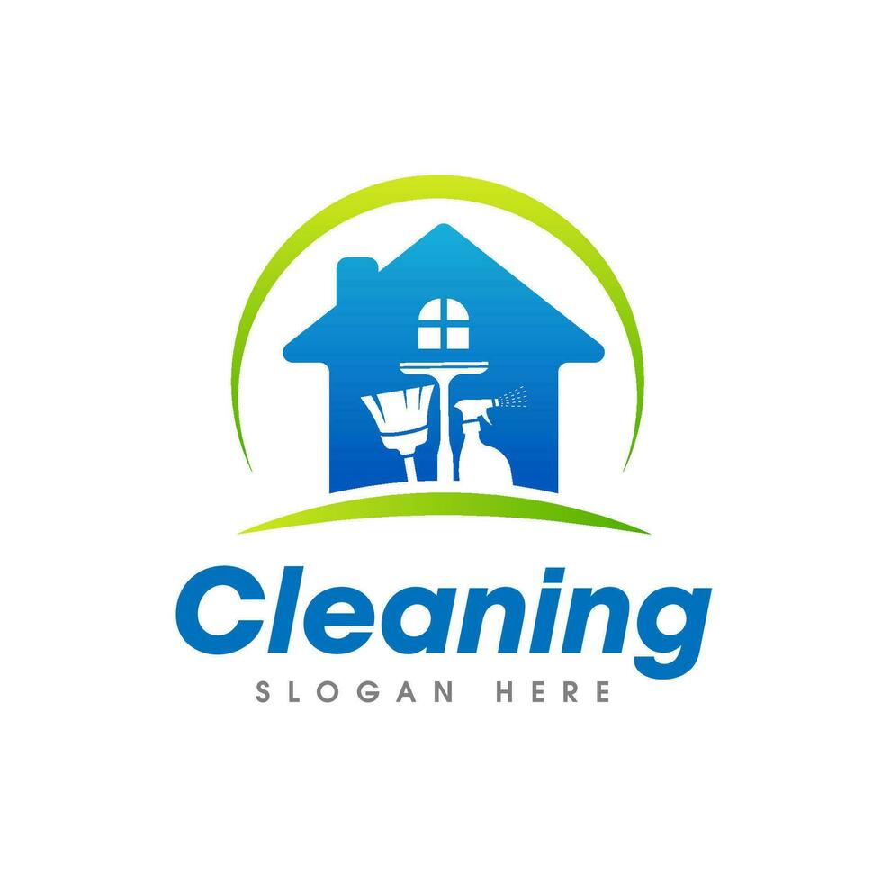House Cleaning Service Business Logo Symbol Icon Design Template vector