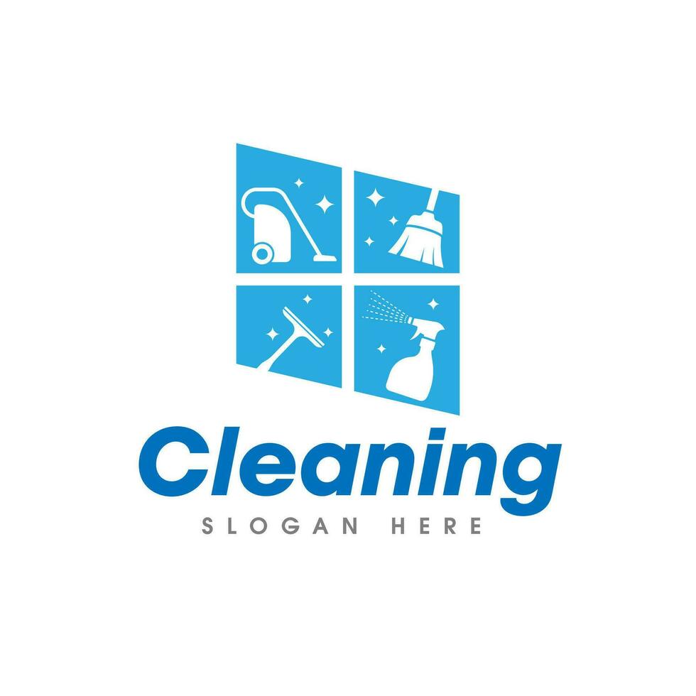 Creative Cleaning Service Business Logo Symbol Icon Design Template vector