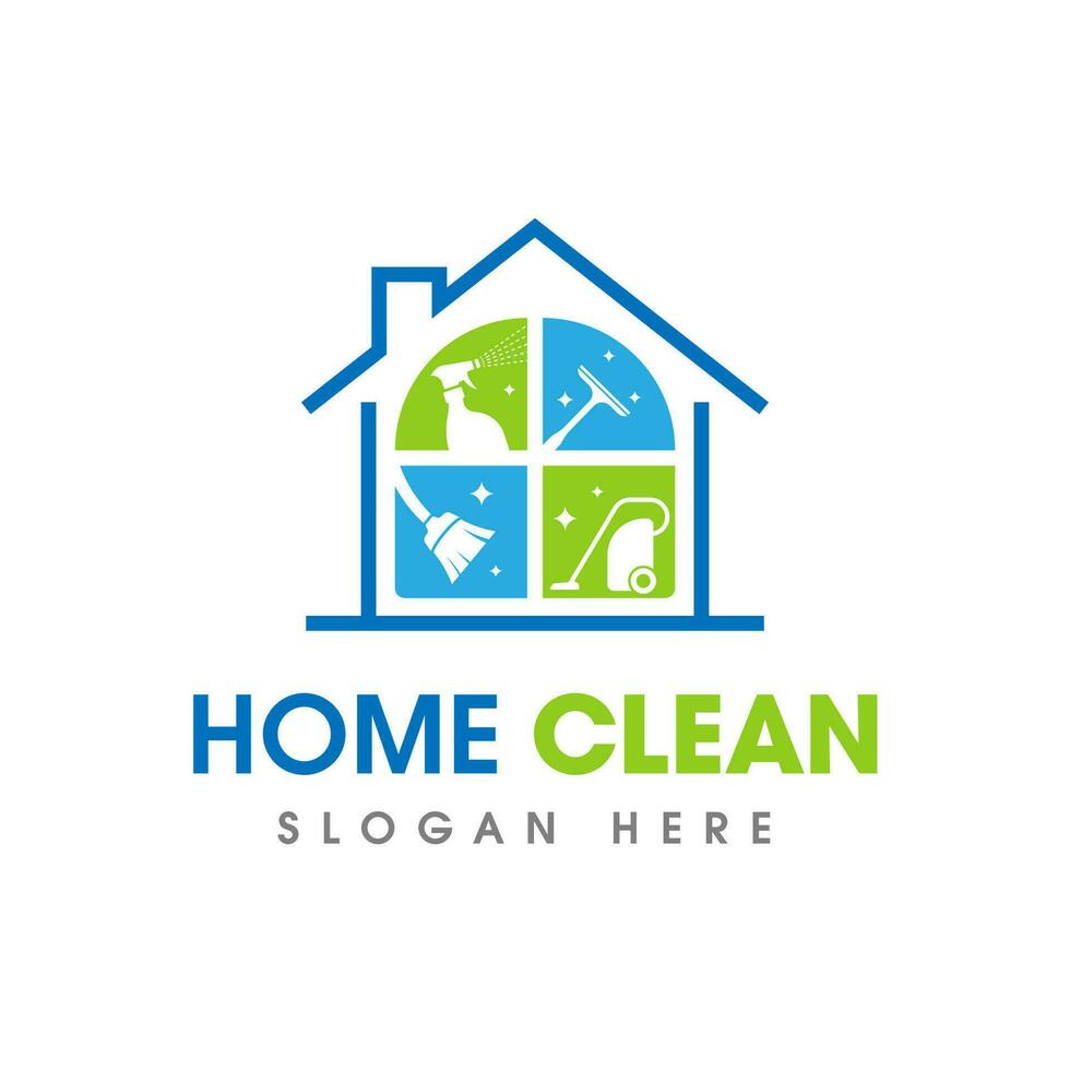 House Cleaning Service Business Logo Symbol Icon Design Template vector