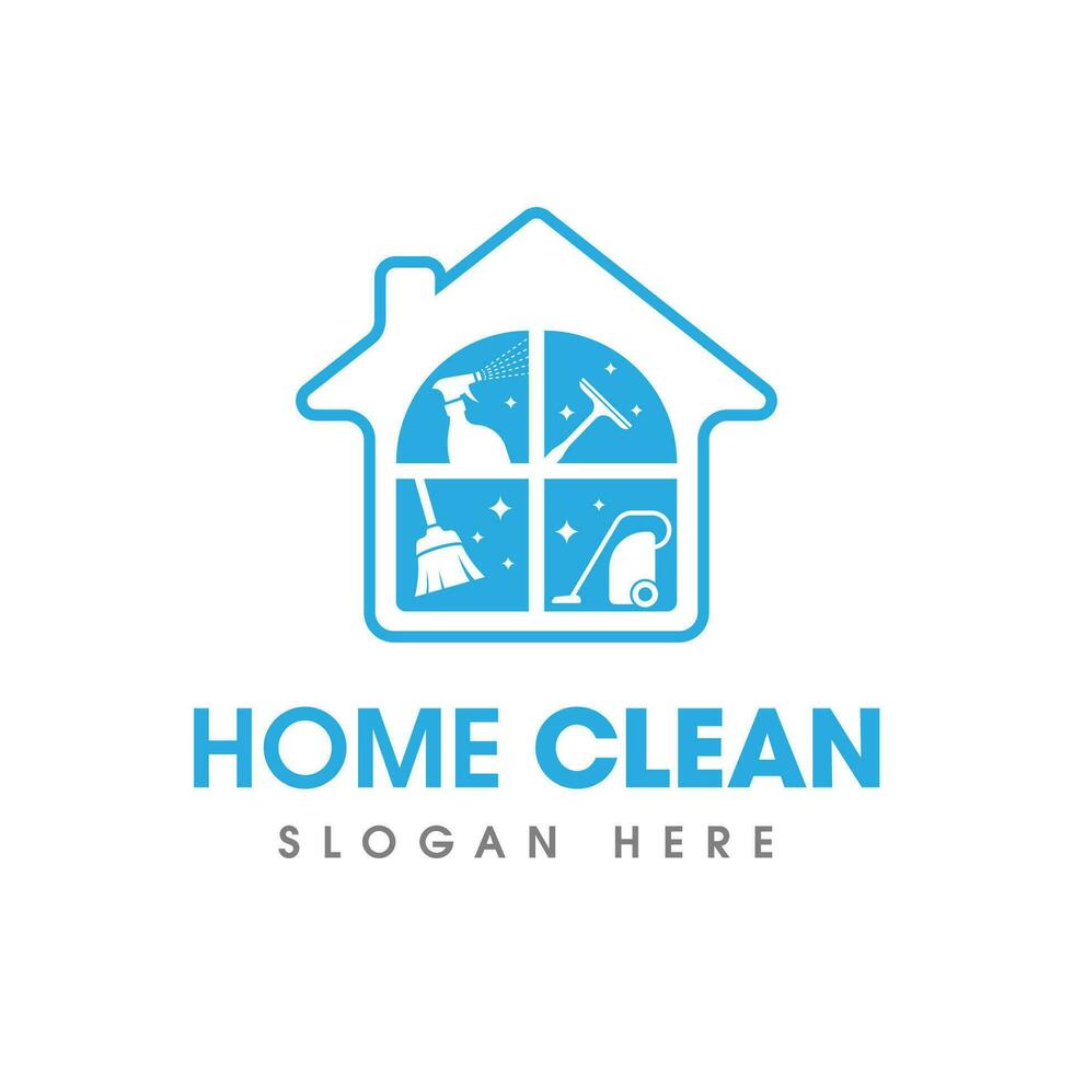 House Cleaning Service Business Logo Symbol Icon Design Template vector