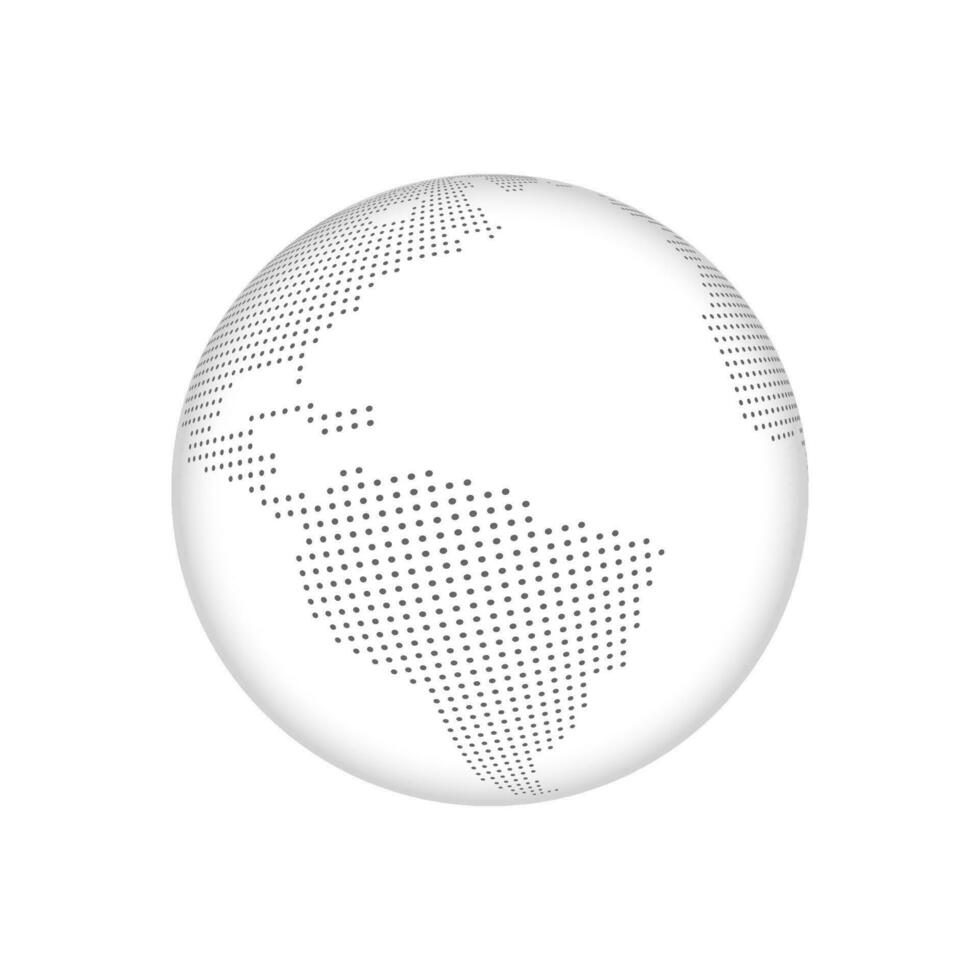 dotted globe world map vector background illustration