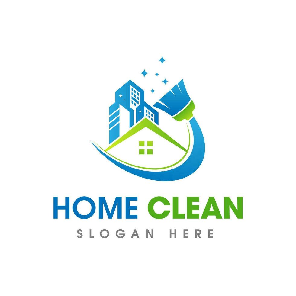 Cleaning Service Business Logo Symbol Icon Design Template vector