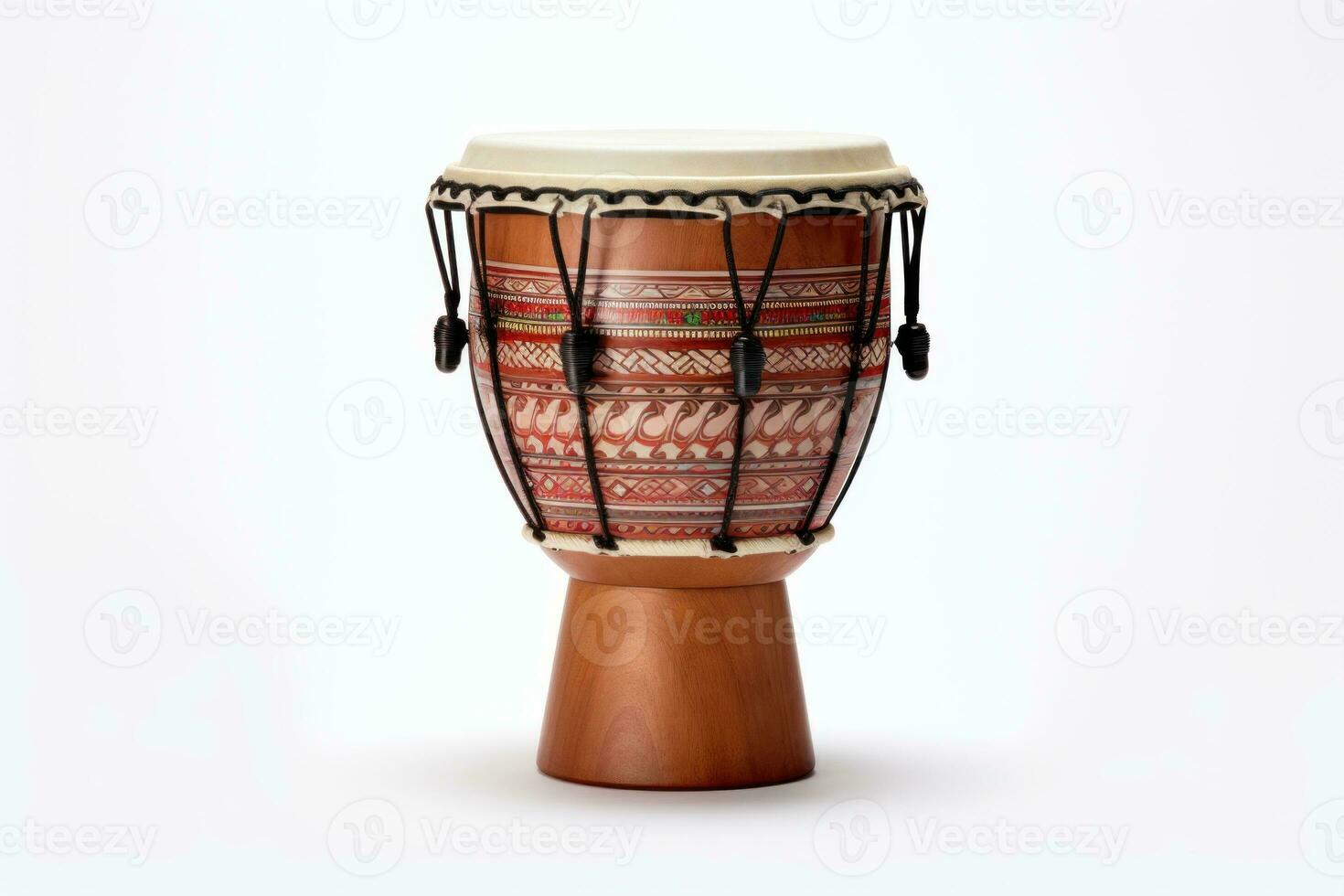 AI generated Darbuka drum on white background. Traditional percussion musical instrument of Arabian culture. Suitable for musical design, article, blog, social media post, album cover, poster photo
