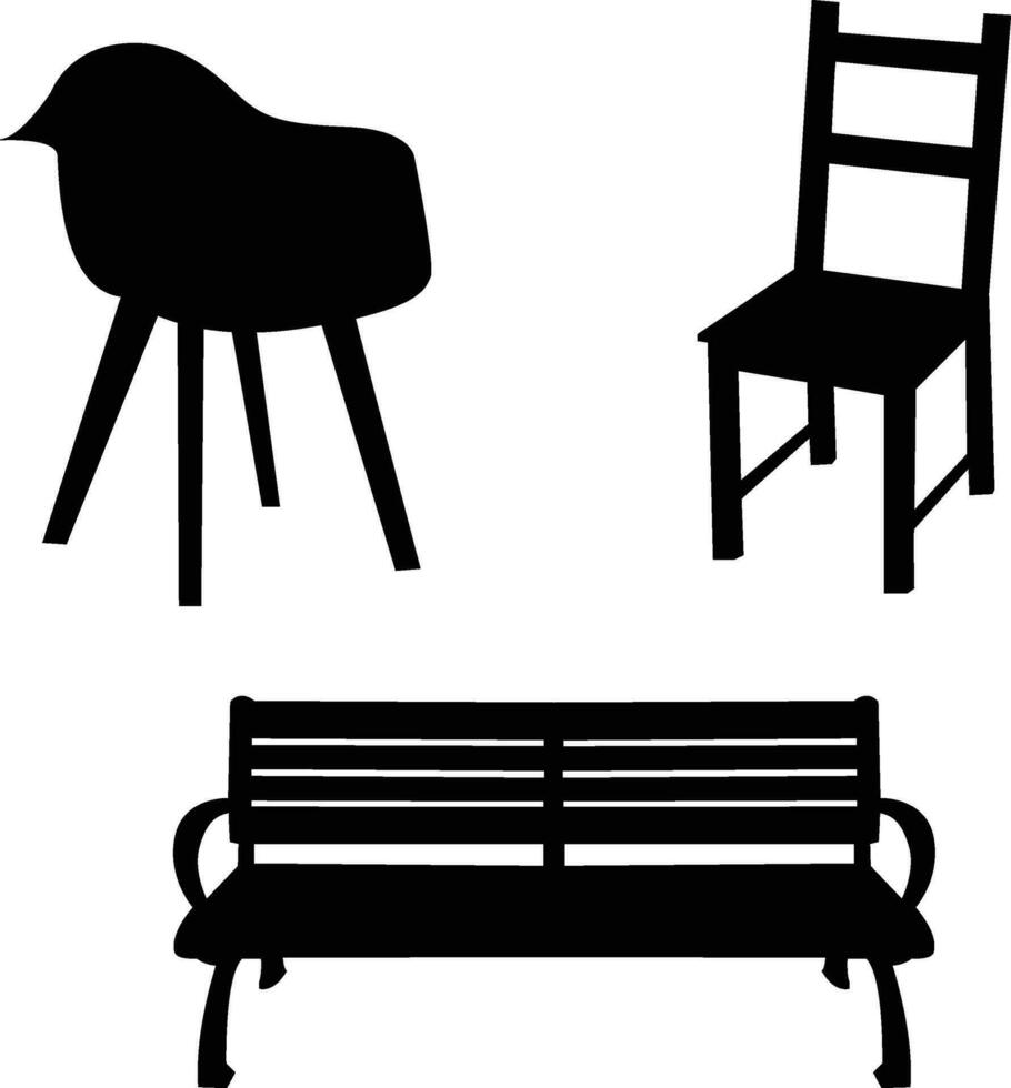 Chair Silhouette Collection vector