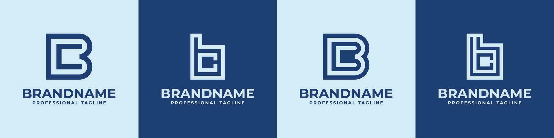 Letter BC Logo Set, suitable for business with CB or BC initials vector