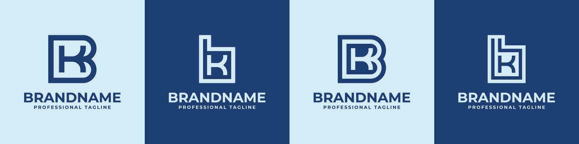 Letter BK Logo Set, suitable for business with KB or BK initials vector