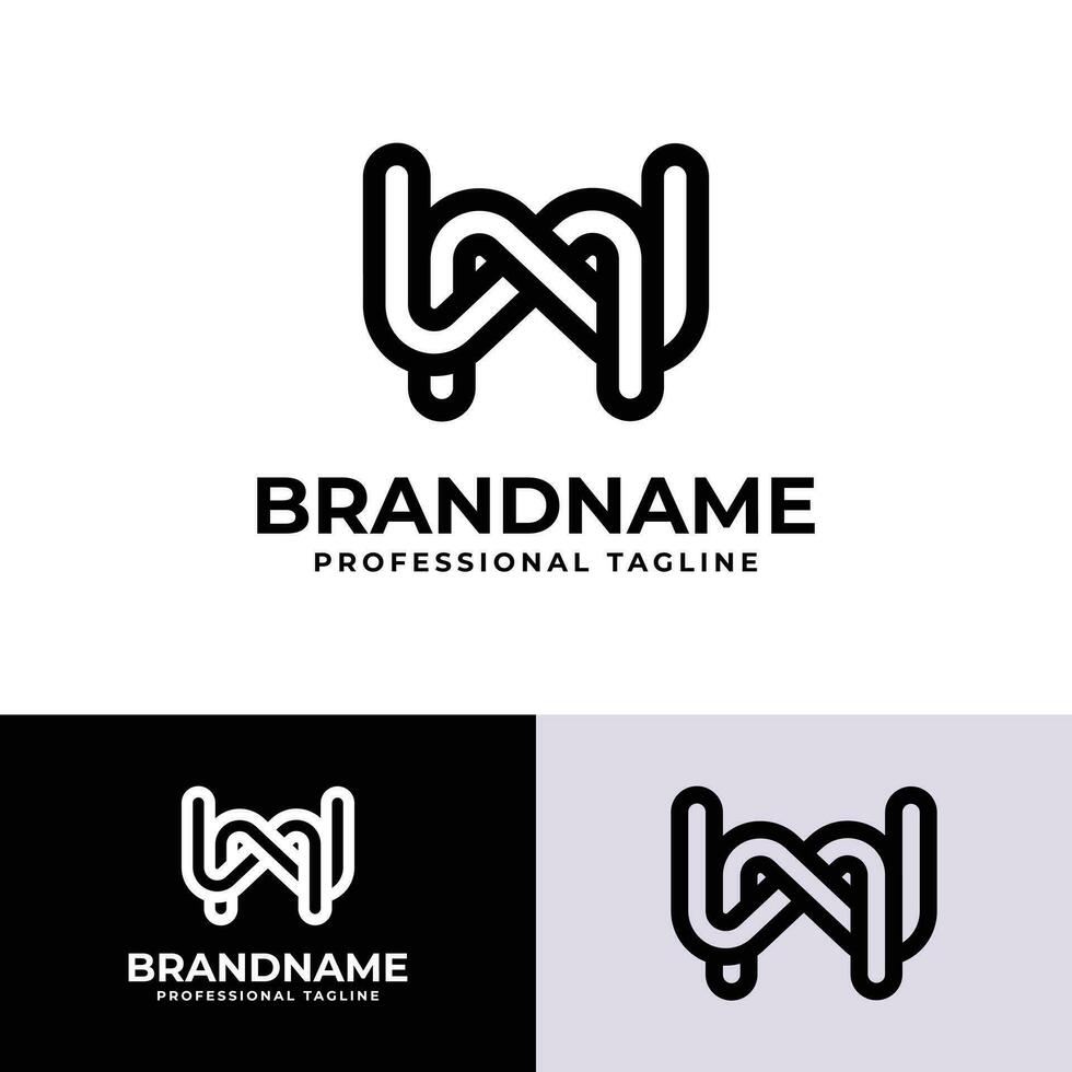 Modern Letter WM Monogram Logo, suitable for business with WM or MW initials vector