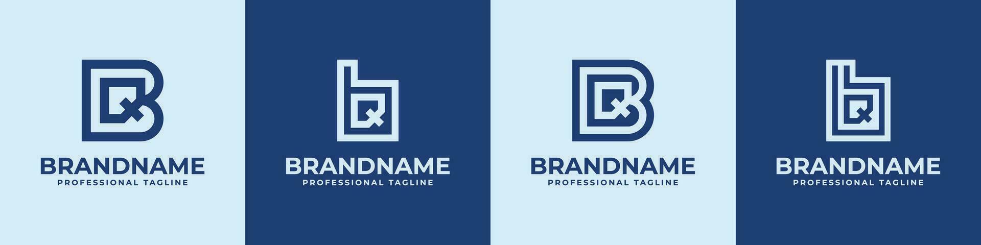 Letter BQ Logo Set, suitable for business with QB or BQ initials vector