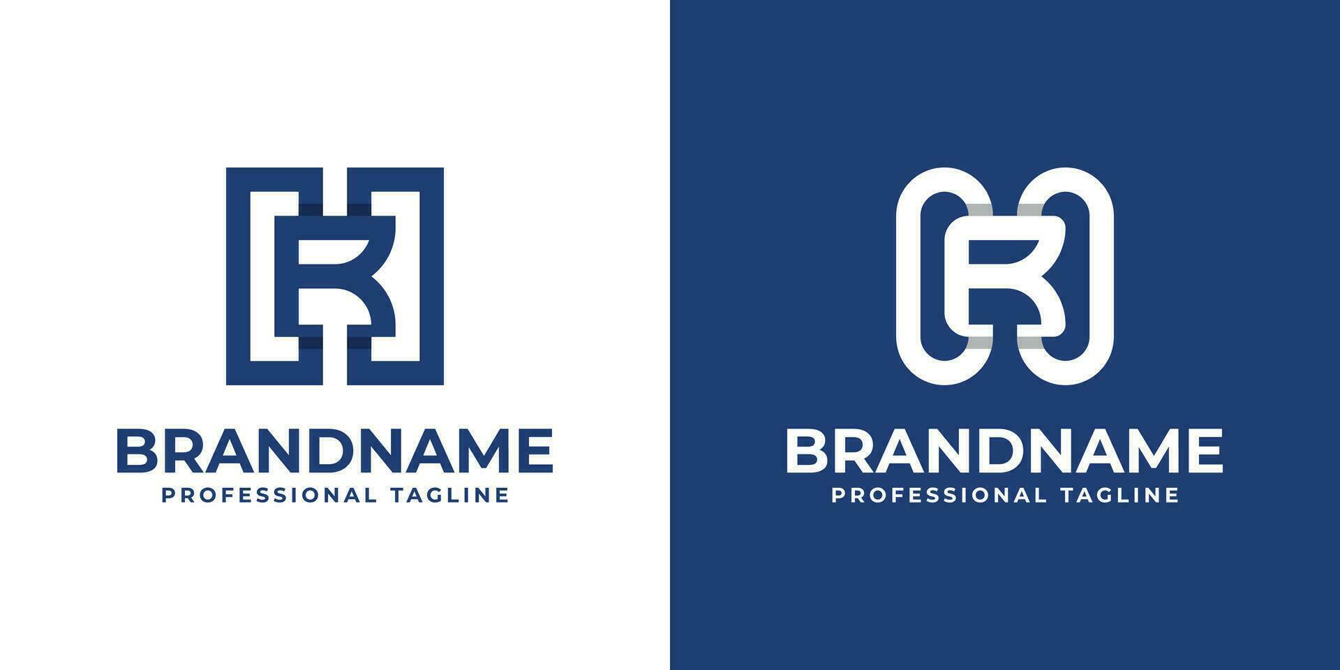 Modern Letter HR Monogram Logo, suitable for business with HR or RH initials vector