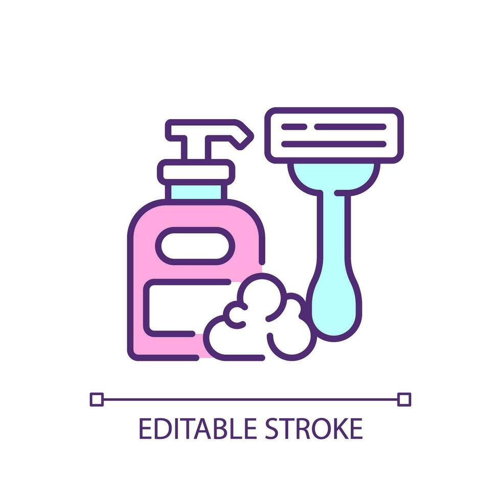 2D simple editable pink tax on personal care icon representing pink tax, isolated vector, thin line illustration. vector