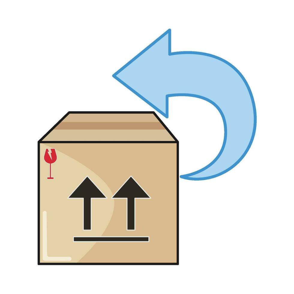 box with arroew illustration vector