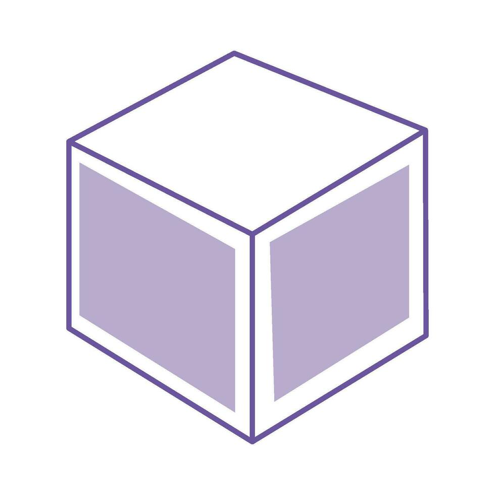 geometric cube   illustration vector