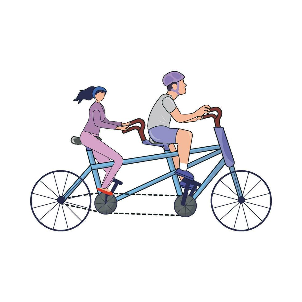 playing bicycle illustration vector