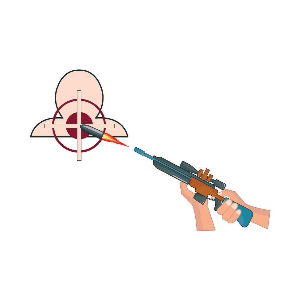 shoot board shotgun illustration vector
