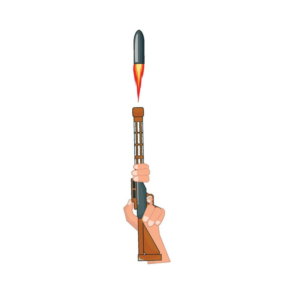 shotgun weapon illustration vector