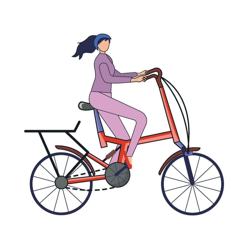 jugando bicicleta ilustración vector