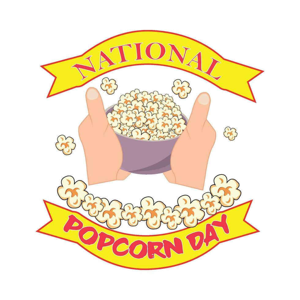 popcorn banner illustration vector