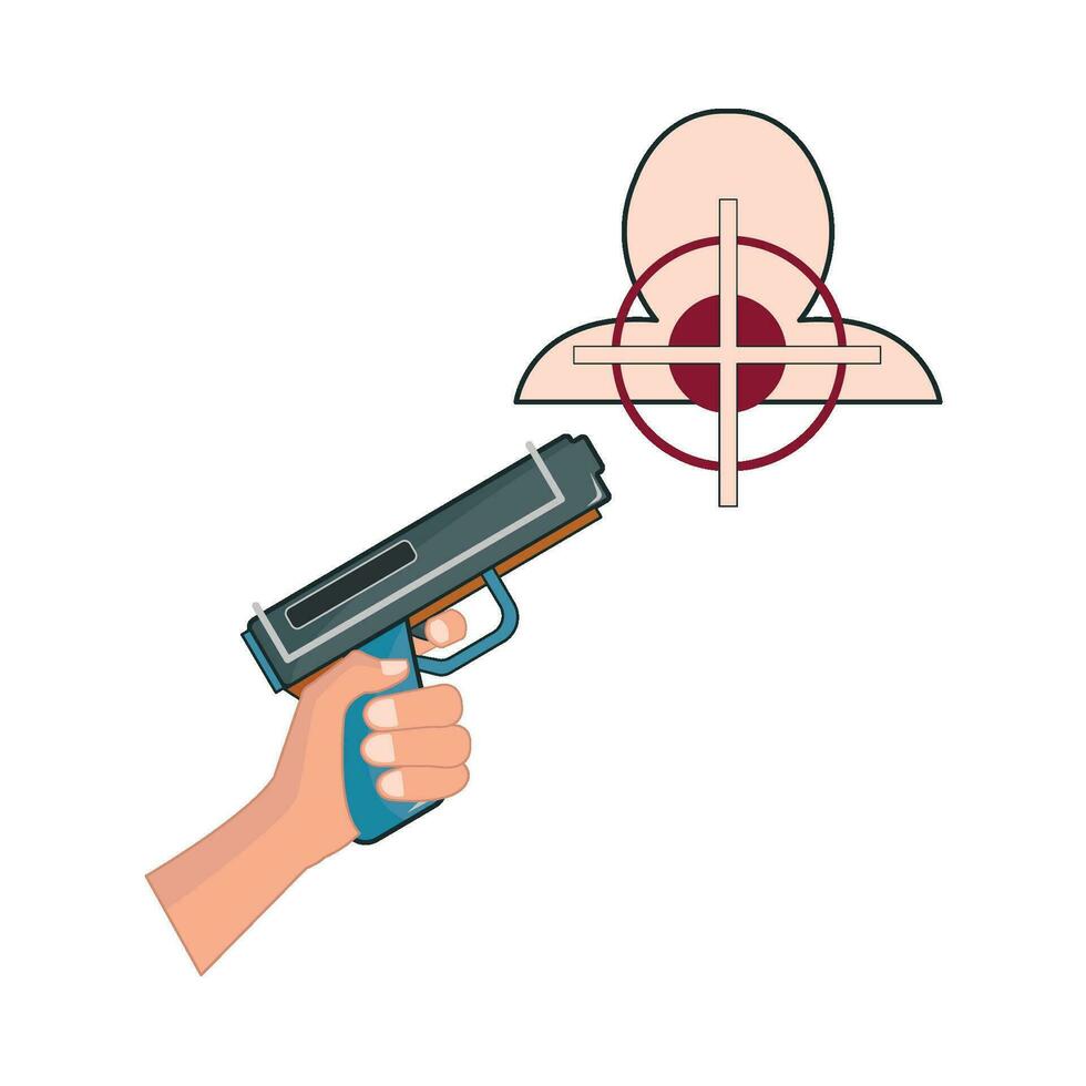 shoot board shotgun illustration vector