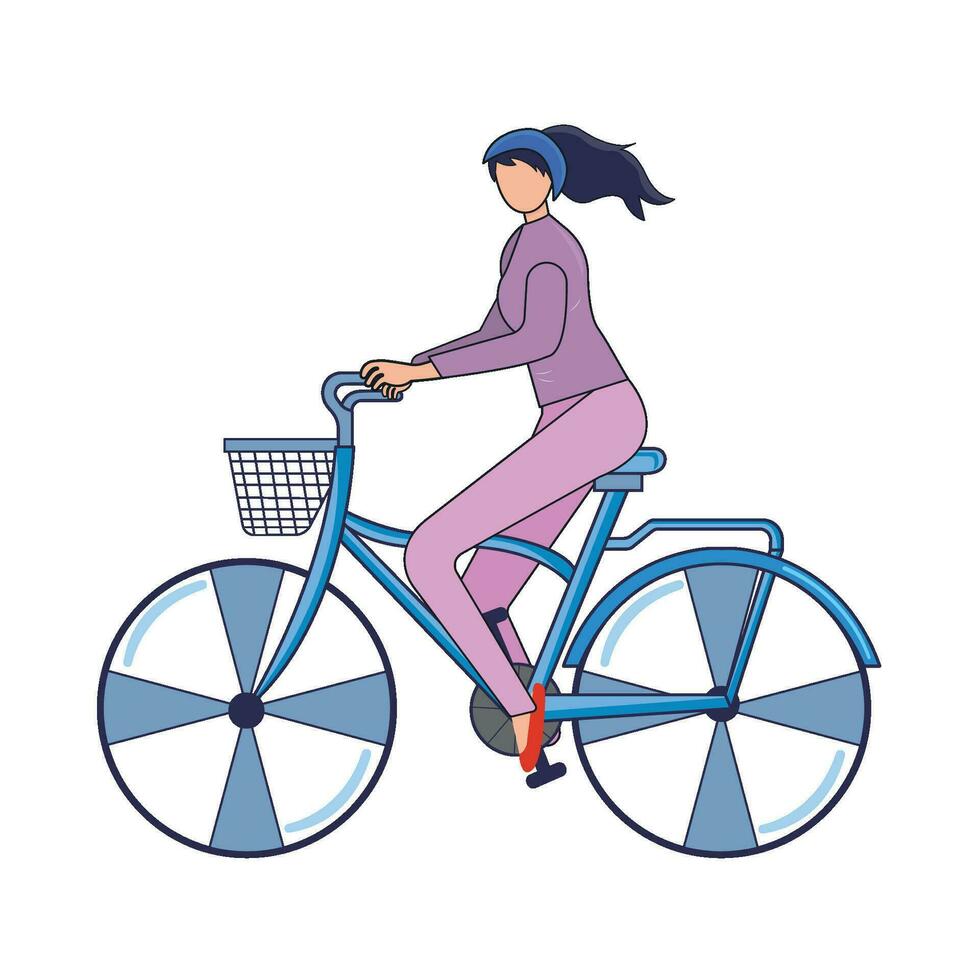 playing bicycle illustration vector