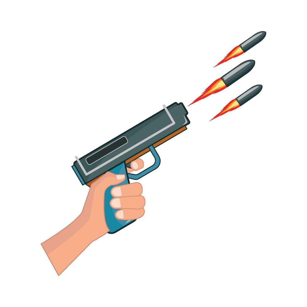 shotgun in hand shoot illustration vector