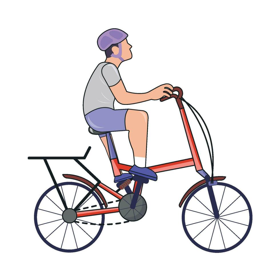 playing bicycle illustration vector