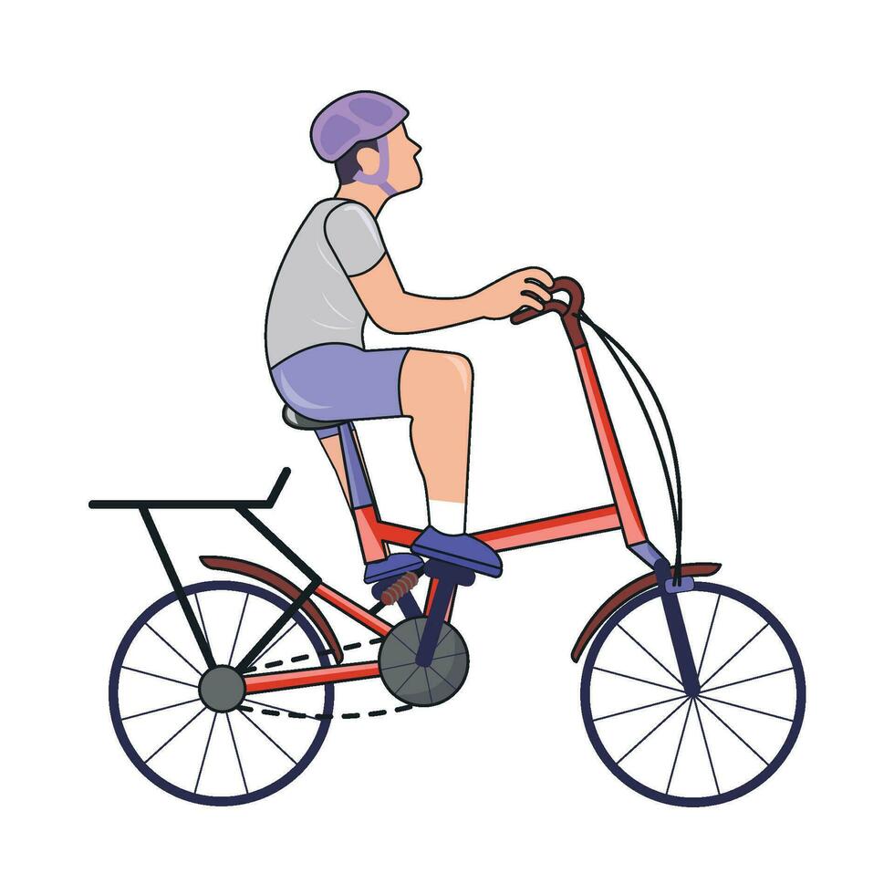 jugando bicicleta ilustración vector