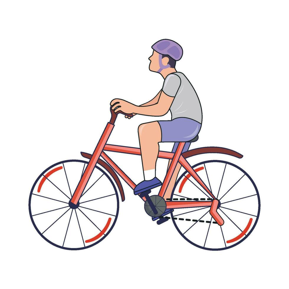 playing bicycle illustration vector