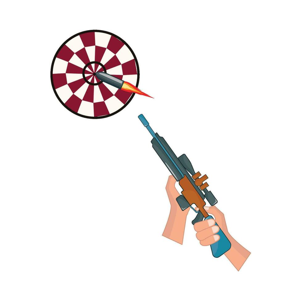 shoot board shotgun illustration vector