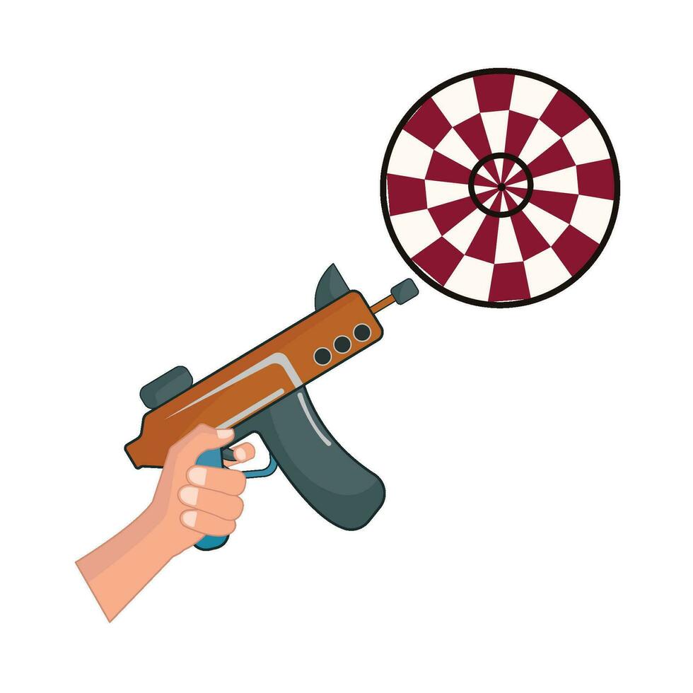 shoot board shotgun illustration vector